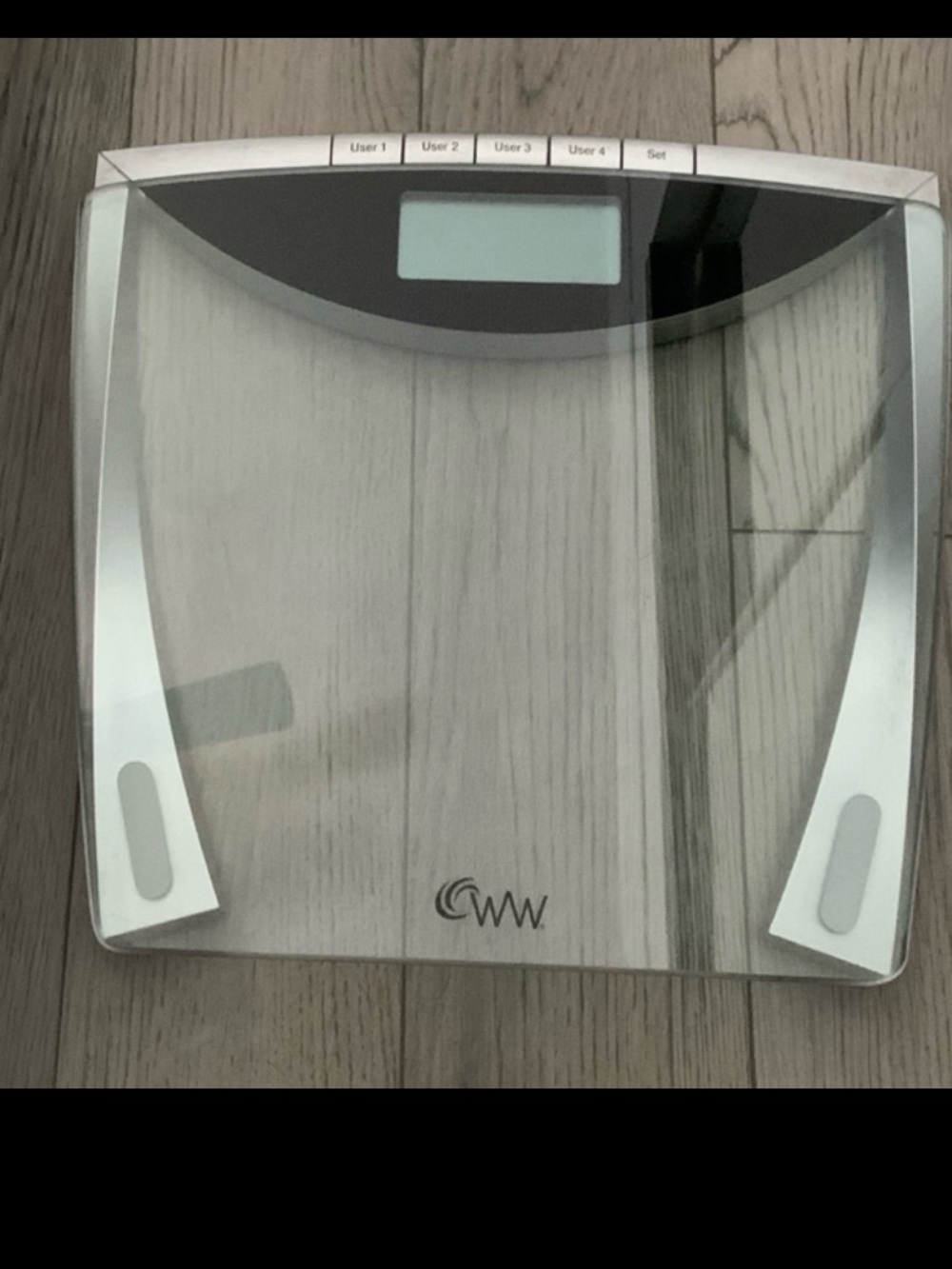 WW Glass Digital Bathroom Scale - Clear/Silver